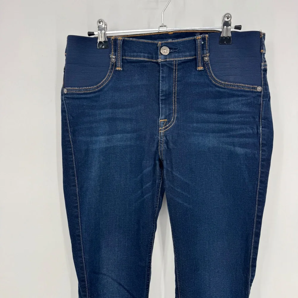 7 For All Mankind The Ankle Skinny Jeans Dark Wash Maternity Size 28‎